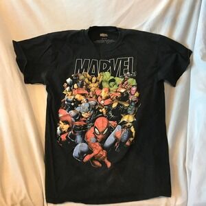Marvel Universe Black T-Shirt, Mens M